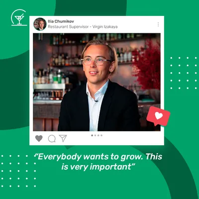 “Everybody wants to grow. This is very important” — Ilia Chumikov, Restaurant Supervisor, Virgin Izakaya