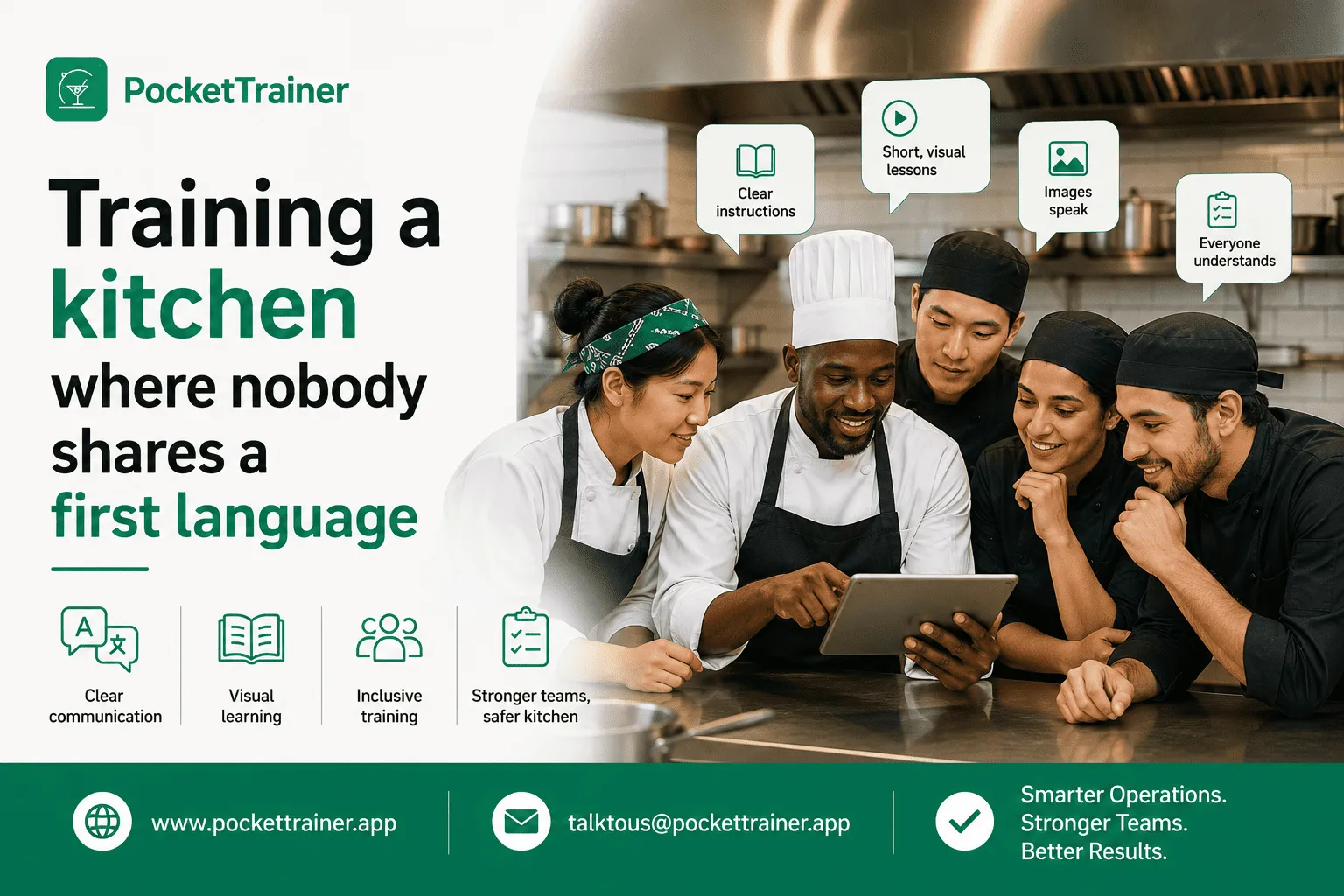 Training a Kitchen Where Nobody Shares a First Language