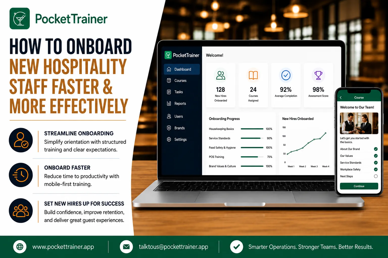 How to Onboard New Hospitality Staff Faster & More Effectively